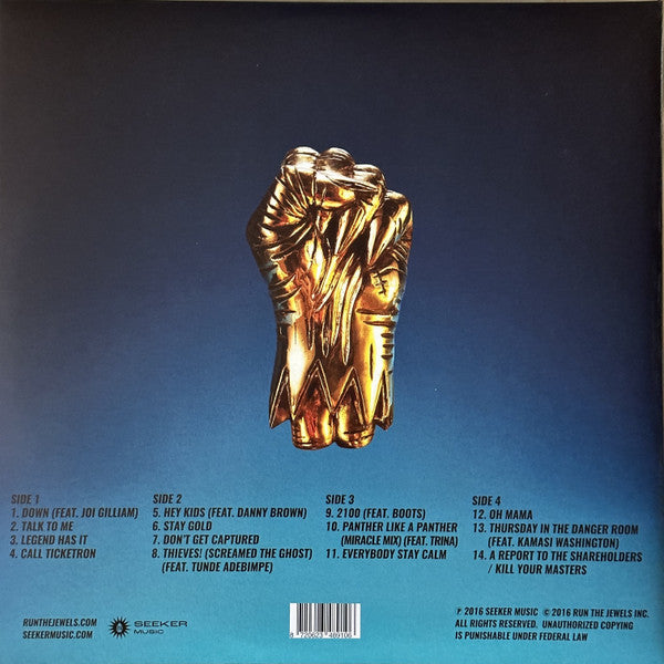 Run The Jewels : Run The Jewels 3  (2xLP, Album, Ltd, RP, Yel)