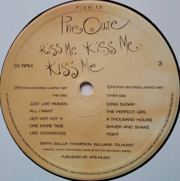 The Cure : Kiss Me Kiss Me Kiss Me (2xLP, Album)