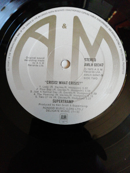 Supertramp : Crisis? What Crisis? (LP, Album)