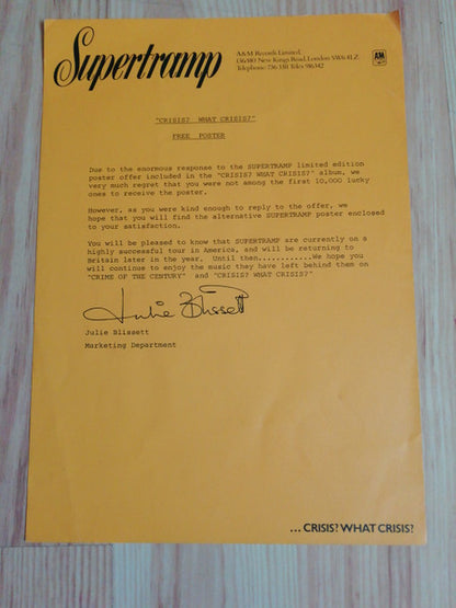 Supertramp : Crisis? What Crisis? (LP, Album)