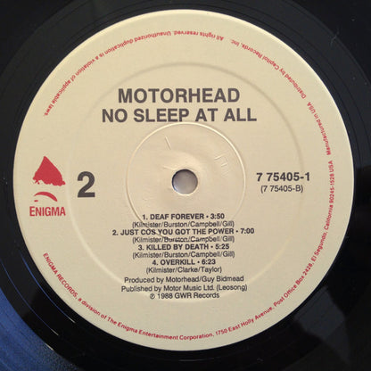 Motörhead : Nö Sleep At All (LP, Album)