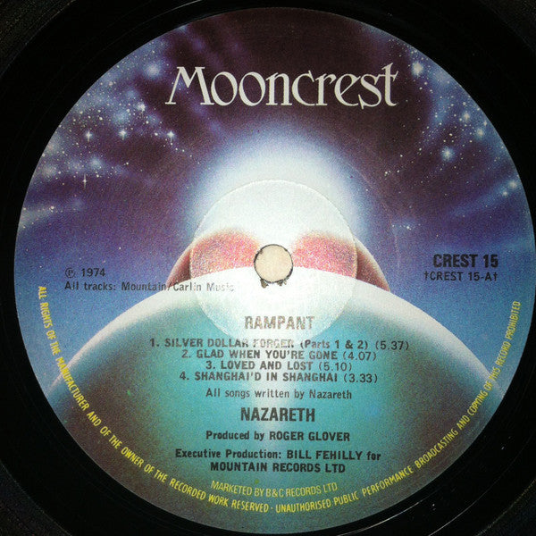 Nazareth (2) : Rampant (LP, Album, M/Print, Emb)