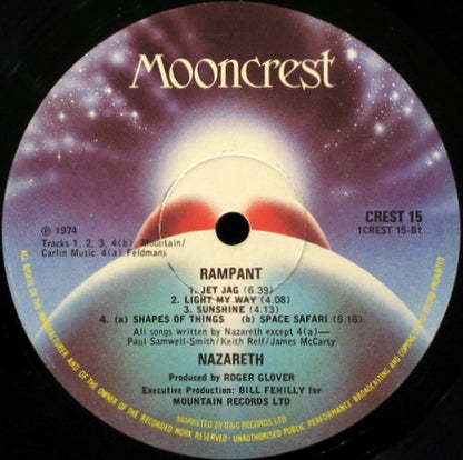 Nazareth (2) : Rampant (LP, Album, M/Print, Emb)