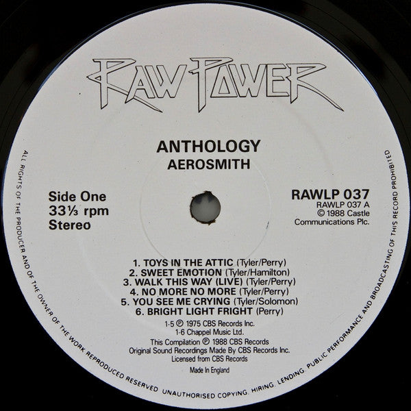 Aerosmith : Anthology (2xLP, Comp)