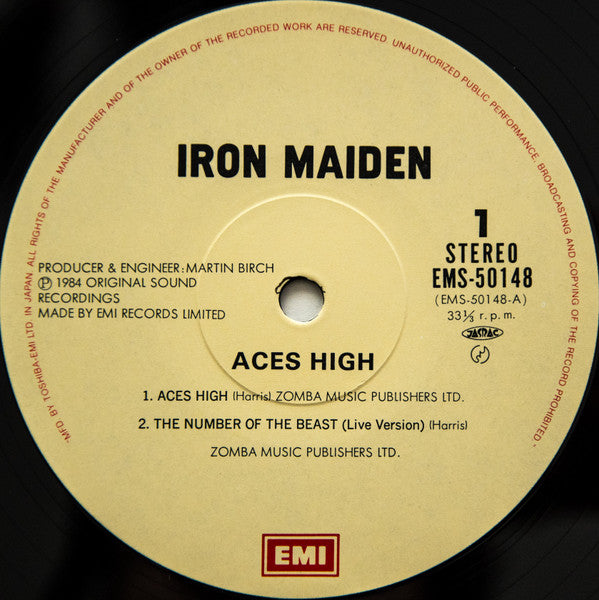 Iron Maiden : Aces High (12", MiniAlbum, Maxi, Ini)
