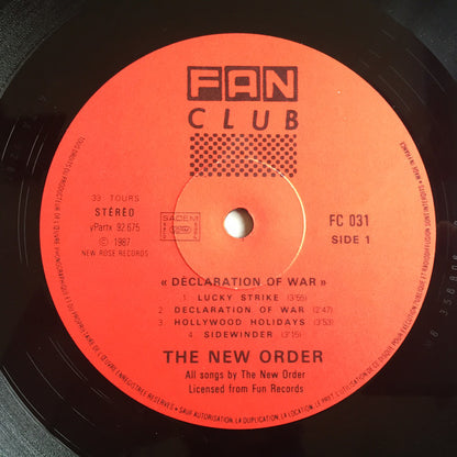 The New Order (3) : Declaration Of War (LP, Album, RE)