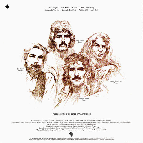 Black Sabbath : Heaven And Hell (LP, Album, Don)