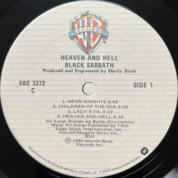 Black Sabbath : Heaven And Hell (LP, Album, Don)