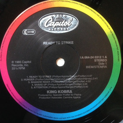 King Kobra (4) : Ready To Strike (LP, Album)