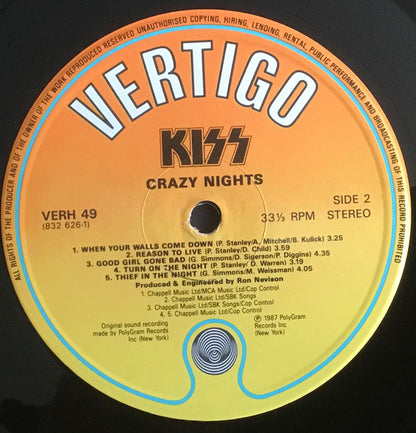 Kiss : Crazy Nights (LP, Album)