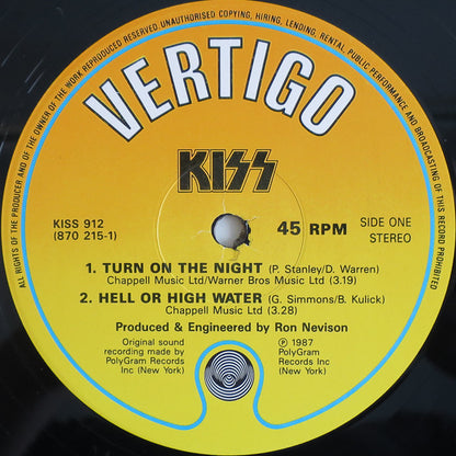 Kiss : Turn On The Night (12", Maxi)