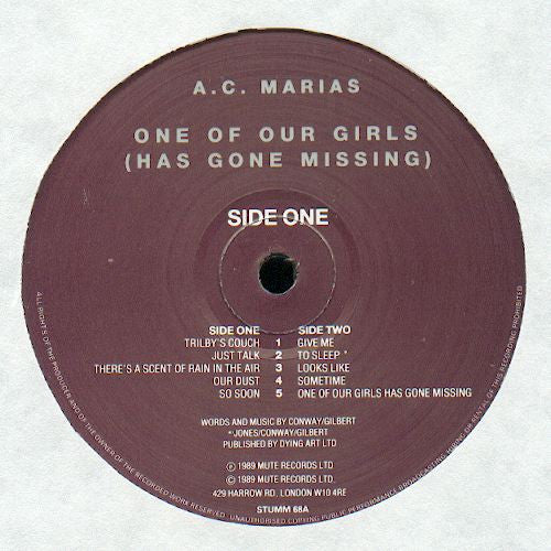 A.C. Marias : One Of Our Girls (Has Gone Missing) (LP, Album)