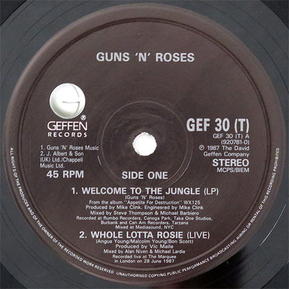 Guns N' Roses : Welcome To The Jungle (12", Single)