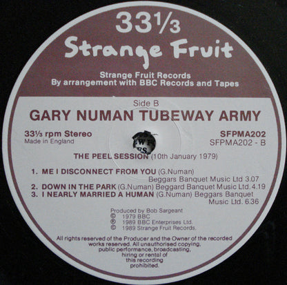 Gary Numan / Tubeway Army : Double Peel Sessions (LP, Comp)