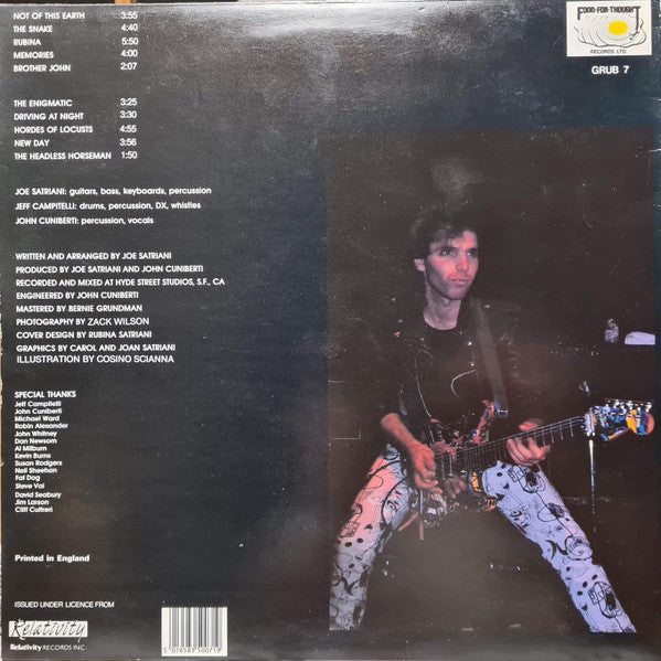 Joe Satriani : Not Of This Earth (LP, Album)