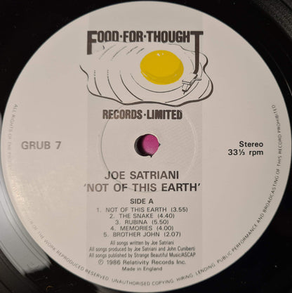 Joe Satriani : Not Of This Earth (LP, Album)