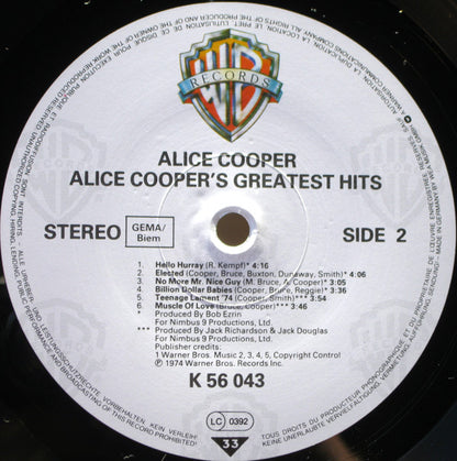 Alice Cooper : Alice Cooper's Greatest Hits (LP, Comp)