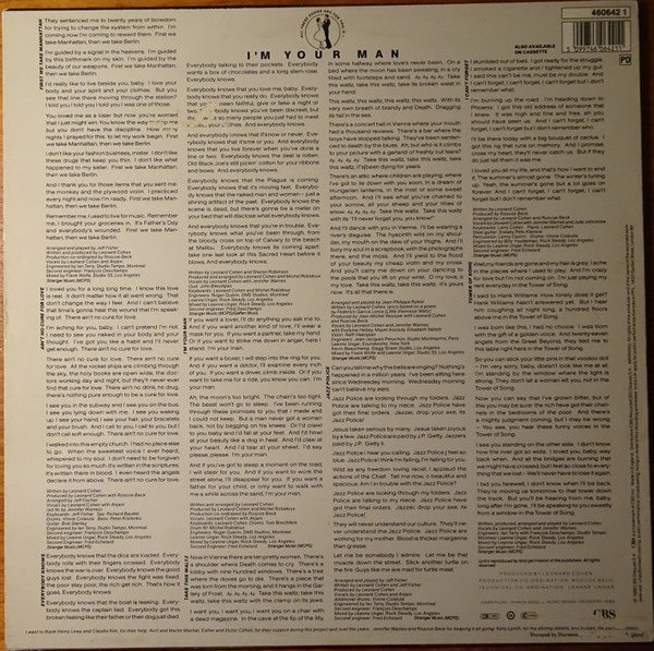 Leonard Cohen : I'm Your Man (LP, Album)