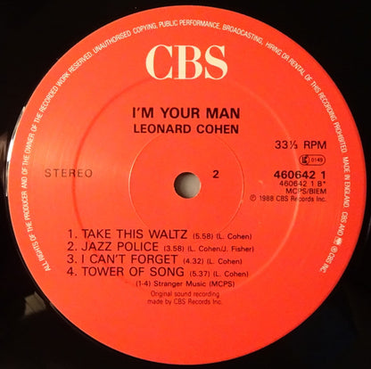 Leonard Cohen : I'm Your Man (LP, Album)