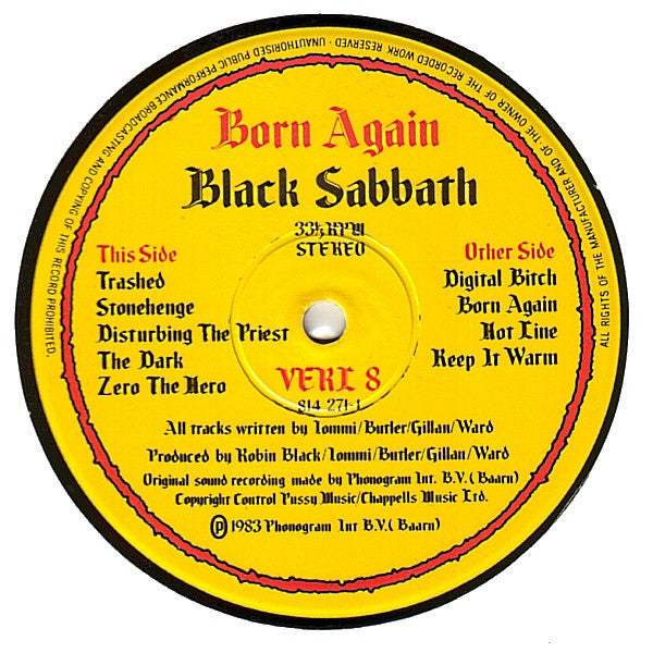 Black Sabbath : Born Again (LP, Album)