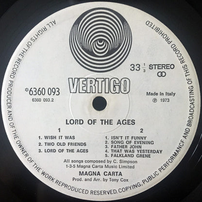 Magna Carta : Lord Of The Ages (LP, Album)