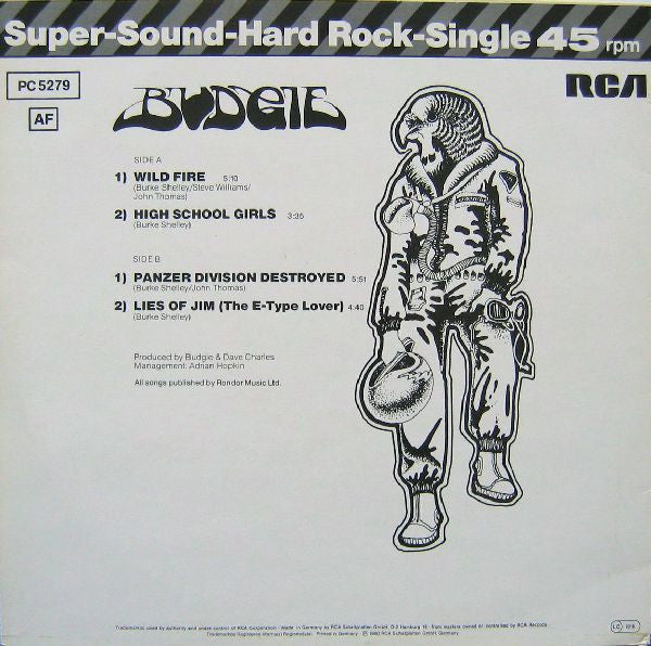 Budgie : If Swallowed, Do Not Induce Vomiting (12", EP)