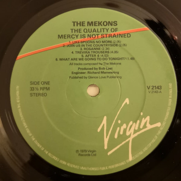 The Mekons : The Quality Of Mercy Is Not Strnen (LP, Album)