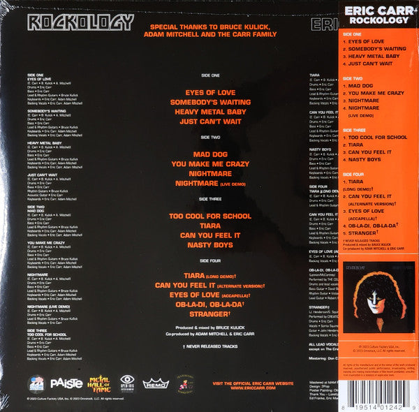 Eric Carr : Rockology (LP, Ora + LP, Cle + Album, RSD, Dlx, Ltd, RE)