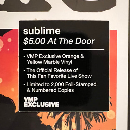 Sublime (2) : $5.00 At The Door (2xLP, Album, Club, Ltd, Num, Ora)