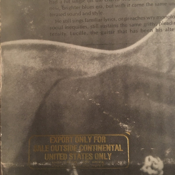 B.B. King : Live At The Regal (LP, Album, RE)