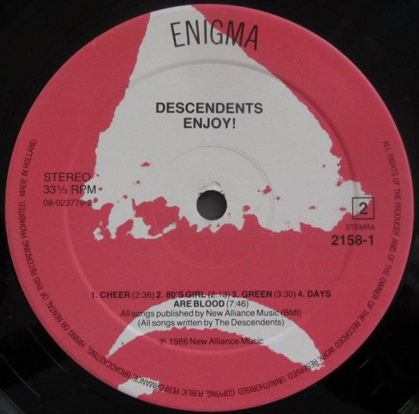 Descendents : Enjoy! (LP, Album)
