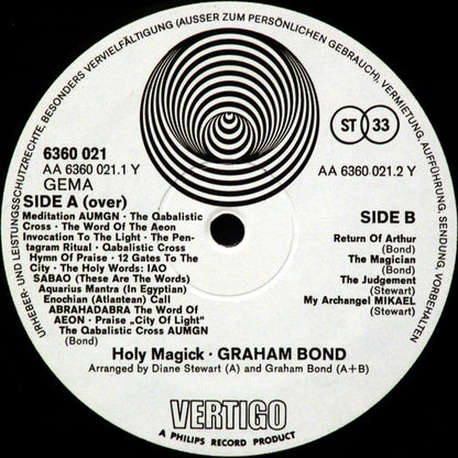 Graham Bond : Holy Magick (LP, Album, Gat)