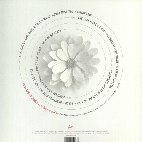 James : Be Opened By The Wonderful (40 Years Orchestrated) (2xLP, Album, Ltd, Whi)