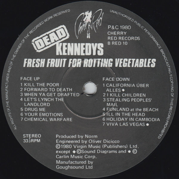 Dead Kennedys : Fresh Fruit For Rotting Vegetables (LP, Album, RE)