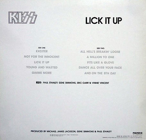 Kiss : Lick It Up (LP, Album)