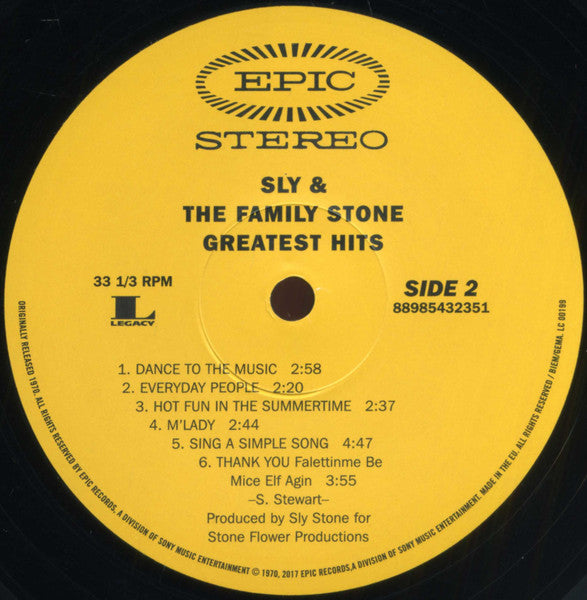 Sly & The Family Stone : Greatest Hits (LP, Comp, RE, RP)
