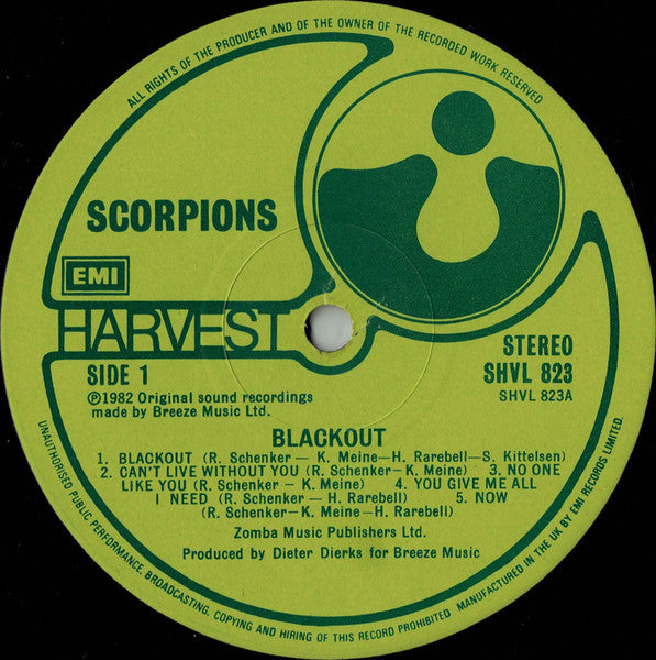 Scorpions : Blackout (LP, Album)