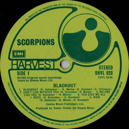 Scorpions : Blackout (LP, Album)