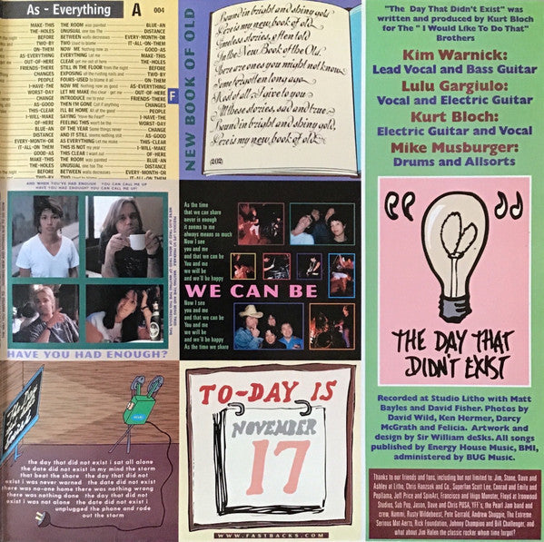Fastbacks : The Day That Didn't Exist (LP, Album)