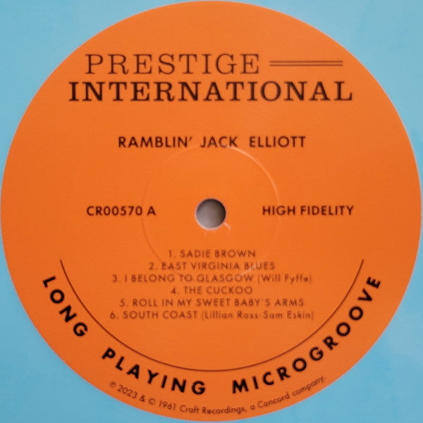 Ramblin' Jack Elliott : Ramblin' Jack Elliott (LP, Album, Club, RE, Blu)