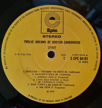 Spirit (8) : Twelve Dreams Of Dr. Sardonicus (LP, Album, Gat)