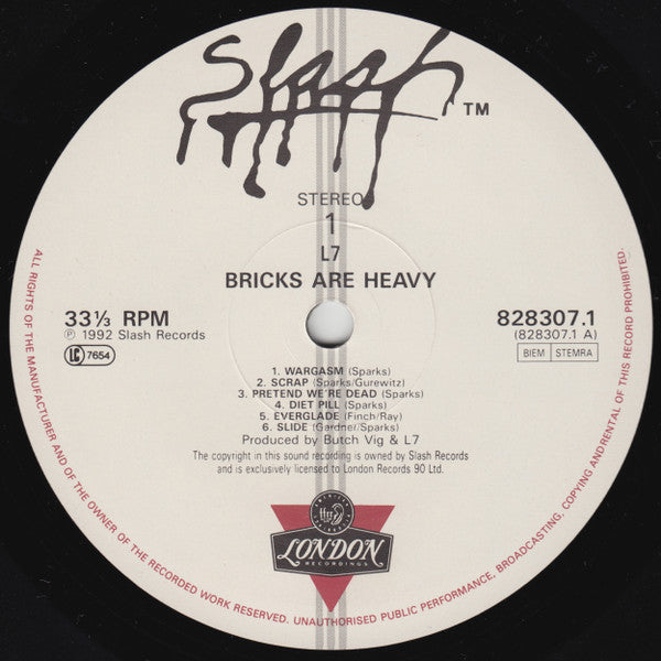 L7 : Bricks Are Heavy (LP, Album)
