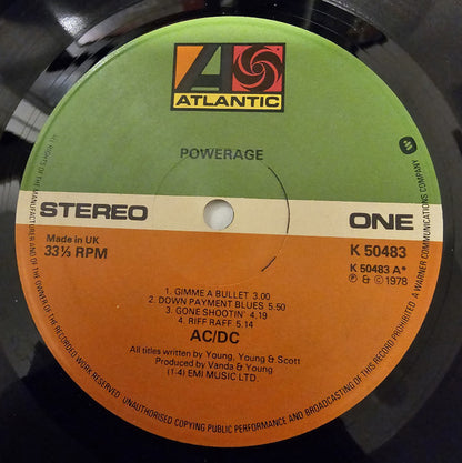 AC/DC : Powerage (LP, M/Print, Por)