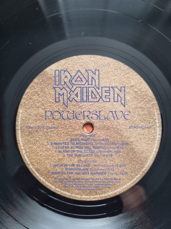 Iron Maiden : Powerslave (LP, Album, RE, 180)