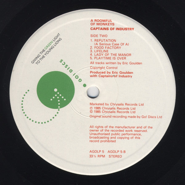 Captains Of Industry : A Roomful Of Monkeys (LP, Album)