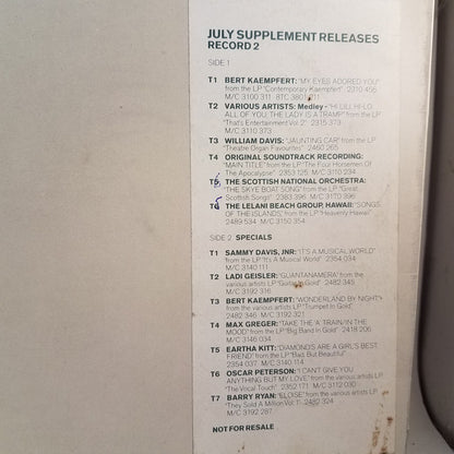 Various : July Supplement Releases - Record 2 (LP, Comp, Smplr, W/Lbl)