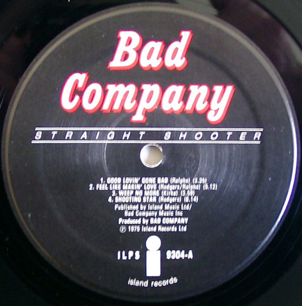 Bad Company (3) : Straight Shooter (LP, Album)