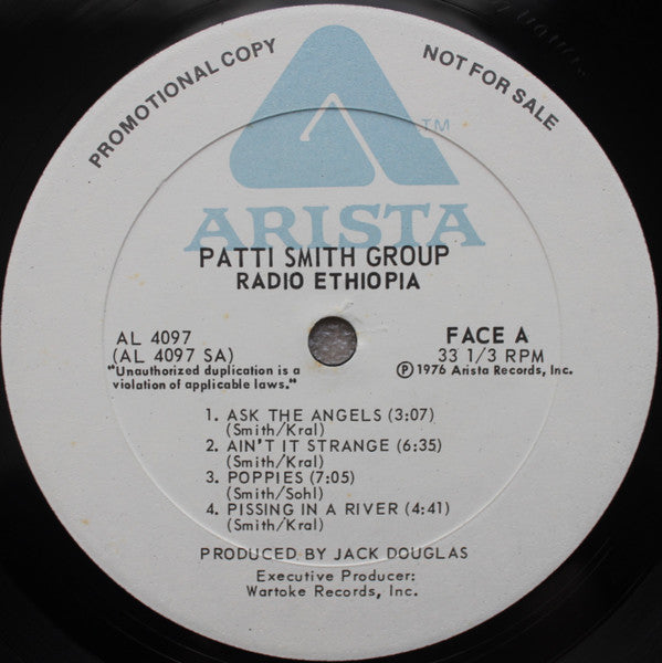 Patti Smith Group : Radio Ethiopia (LP, Album, Promo, PRC)