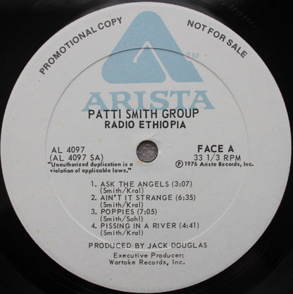 Patti Smith Group : Radio Ethiopia (LP, Album, Promo, PRC)