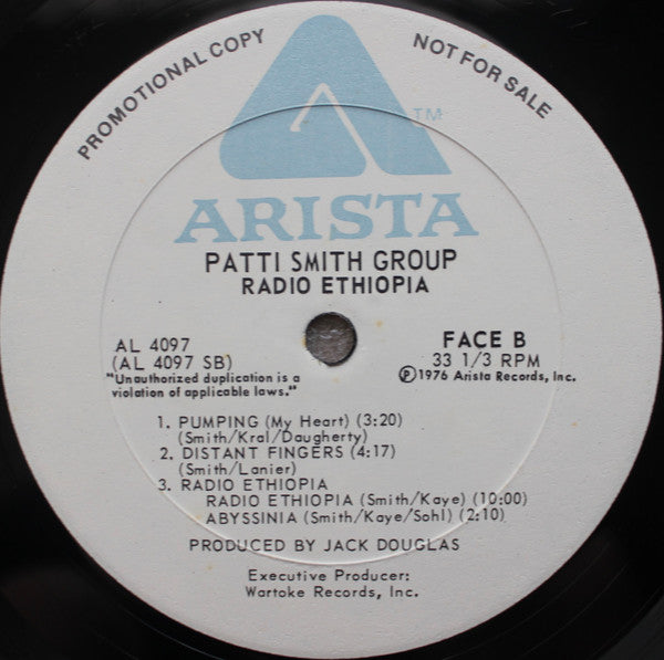 Patti Smith Group : Radio Ethiopia (LP, Album, Promo, PRC)